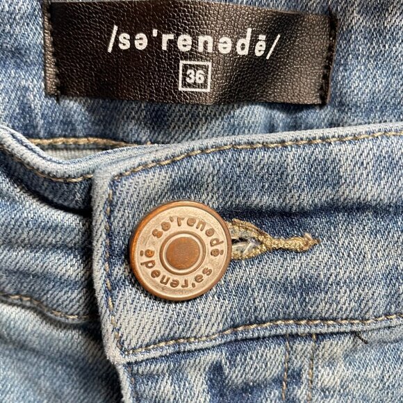 Serenede Men's 36 Cyber Cloud Cargo Jeans Bungee Cords Pockets Skinny Streetwear - Picture 14 of 14